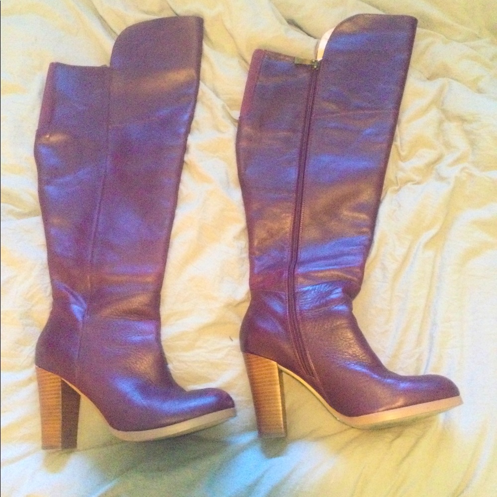 Lane Bryant over the knee leather boots